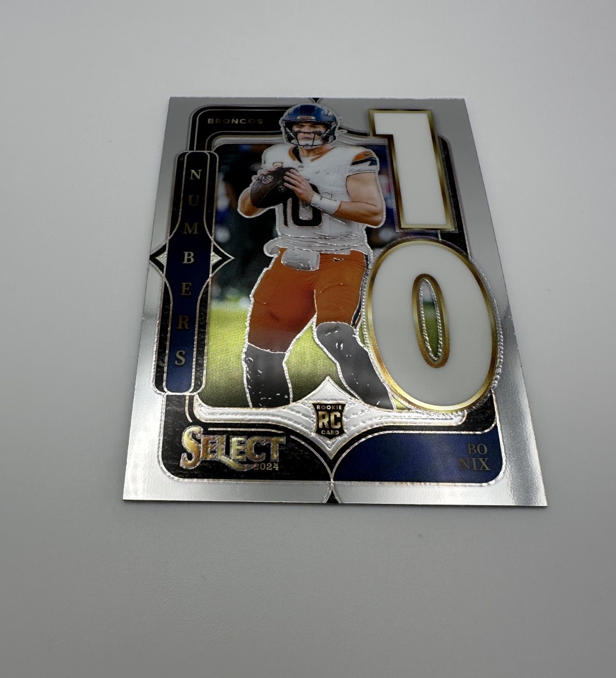 Bo Nix RC Select Numbers 2024 Panini Select #6 Denver Broncos Rookie Card