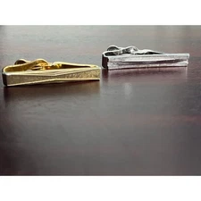 VTG Swank Tie Clips Lot of 2 Gold and Silver Tone 