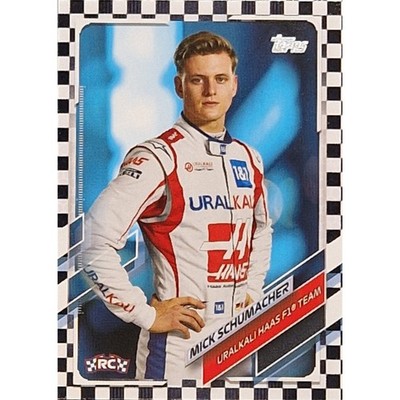 2021 Topps Formula 1 Flagship - Mick Schumacher Portrait Checker Flag ROOKIE