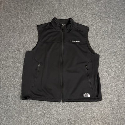 The North Face Ridgewall Vest Size 2XL Soft Shell Full Zip Logo Black