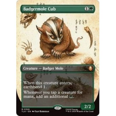 アナグマモグラの仔/Badgermole Cud ボーダーレス　foil Badgermole Cub (borderless) M/NM Magic MTG Avatar: The Last