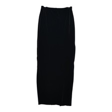Y2k Rampage Velvet Straight Maxi Skirt Women M Dark Brown Basic Stretch Classic