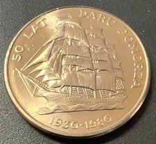 POLaND - 20 Zlotych 1980 Sailing Ship - The Polish People's Republic *UNC