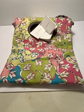 EMILIO PUCCI COMMESSA CLUTCH/TOTE PINK/GREEN BLUEBELLS AUTHENTIC NEW WITH TAGS