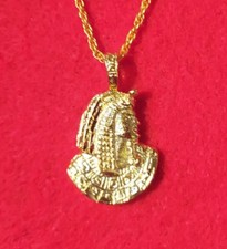 14KT GOLD PLATED EGYPTIAN CHARM PENDANT WITH 16" ROPE CHAIN -2181