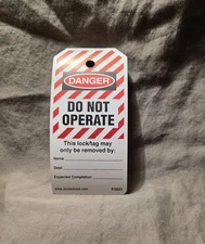 Unbranded Danger Tag Lock Out Tag Out Tags 20 Pcs LOTO Safety