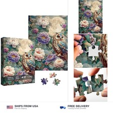 1000 piece jigsaw puzzle adults owl flower vintage 70x50cm frameable