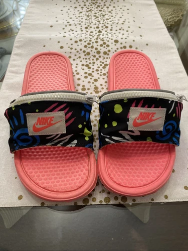 Sandali Nike Benassi JDI Fanny Pack CJ2967 600 rosa fluo slide taglia 9 usati in ottime condizioni