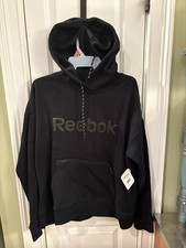 NWT Women s Size M Reebok Black Hooded Sweatshirt TR195