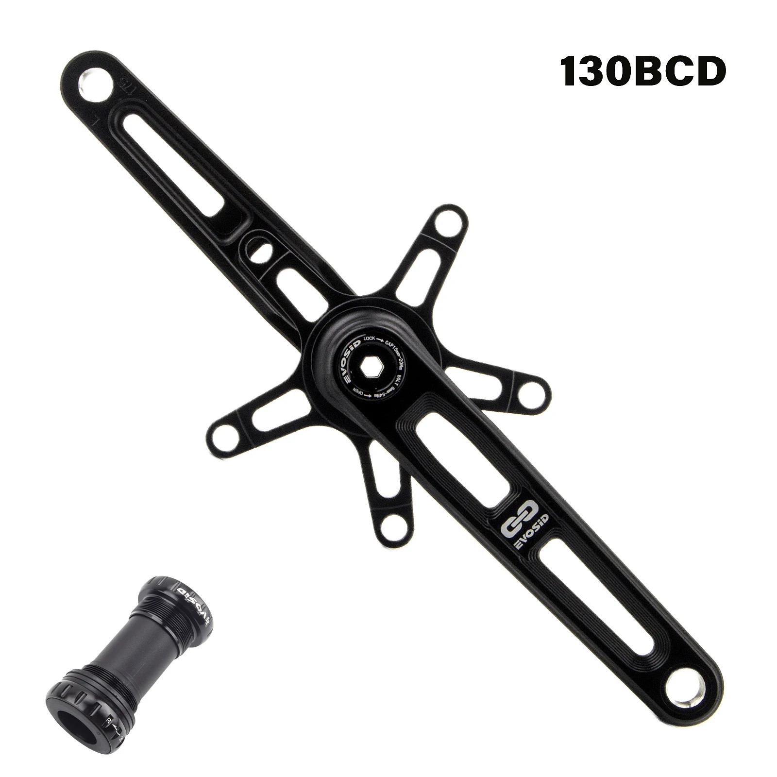 BCD110 130 Crankset Ultralight Road Folding Bike Hollow Tech Crank 165 170 175mm