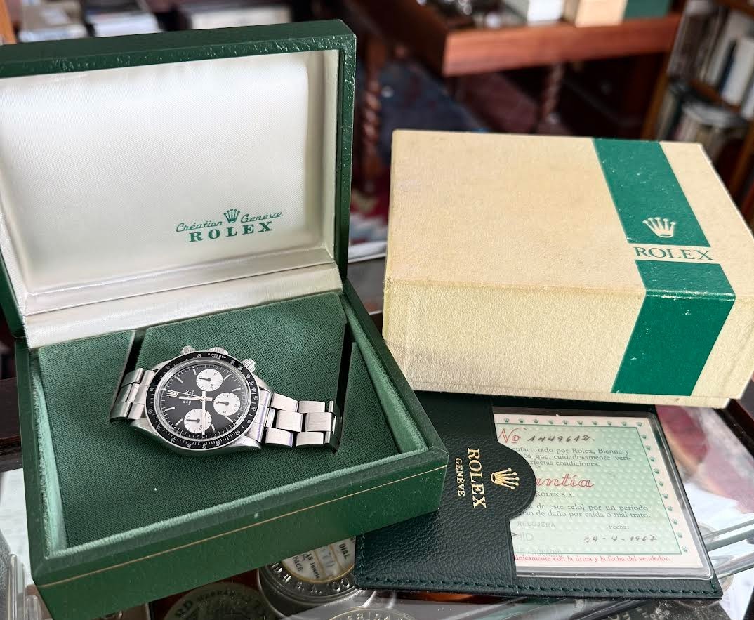 ROLEX OYSTER Cosmograph Ref. 6240 Millerighe Pushers Box and Papers 1960 image 8