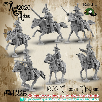 28mm Napoleonic 1805 - Preußische Dragoner Pack 2 - BattleCat Minis