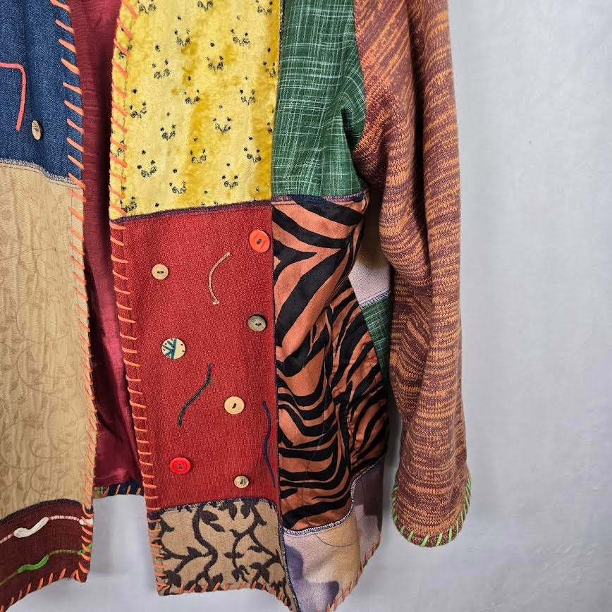 Sharon Anthony Crystal Patchwork Jacket Women's 2… - image 2