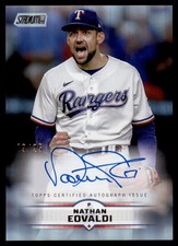 2025 Stadium Club Nathan Eovaldi Rainbow foil Auto /25 Texas Rangers
