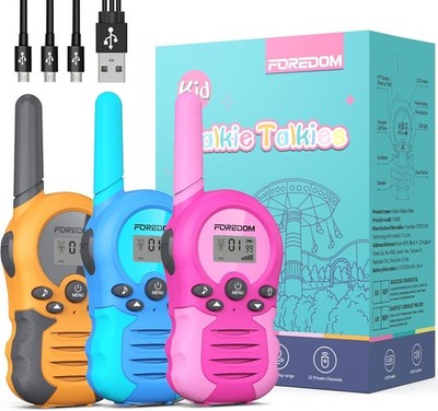 FOREDOM Wiederaufladbare Walkie Talkies für Kinder Walkie Talkies Funkgeräte S