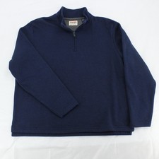 Wrangler Authentics Navy Blue Sweatshirt - Quarter-Zip - Size XL