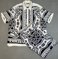 Dolce&Gabbana Men’s Silk Marina Print Matching Shirt And Short Set ￼
