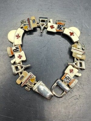 Nurse Bracelet Enamel Links Doctor Nurse Practitioner