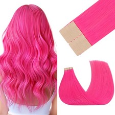 GOO GOO Pink Tape in Human Hair Extensions 12" 20g 10pcs Colored Seamless