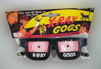 X RAY GOGS BRILLE See Thru Bones in Hand Illusion lustige Brille Trick Witz Gags