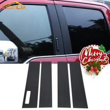 4pc Carbon Fiber Grain Window B Pillar Post Trim Accessories For Ford F150 15-25