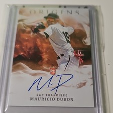 Panini 2020 Origins Signatures Mauricio Dubon RC Auto #20 San Francisco Giants