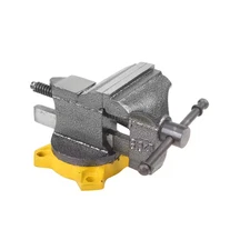 Home Workshop 4 In. Bench Vise Hardened Steel Jaw Faces 270 Degree Swivel W/Lock