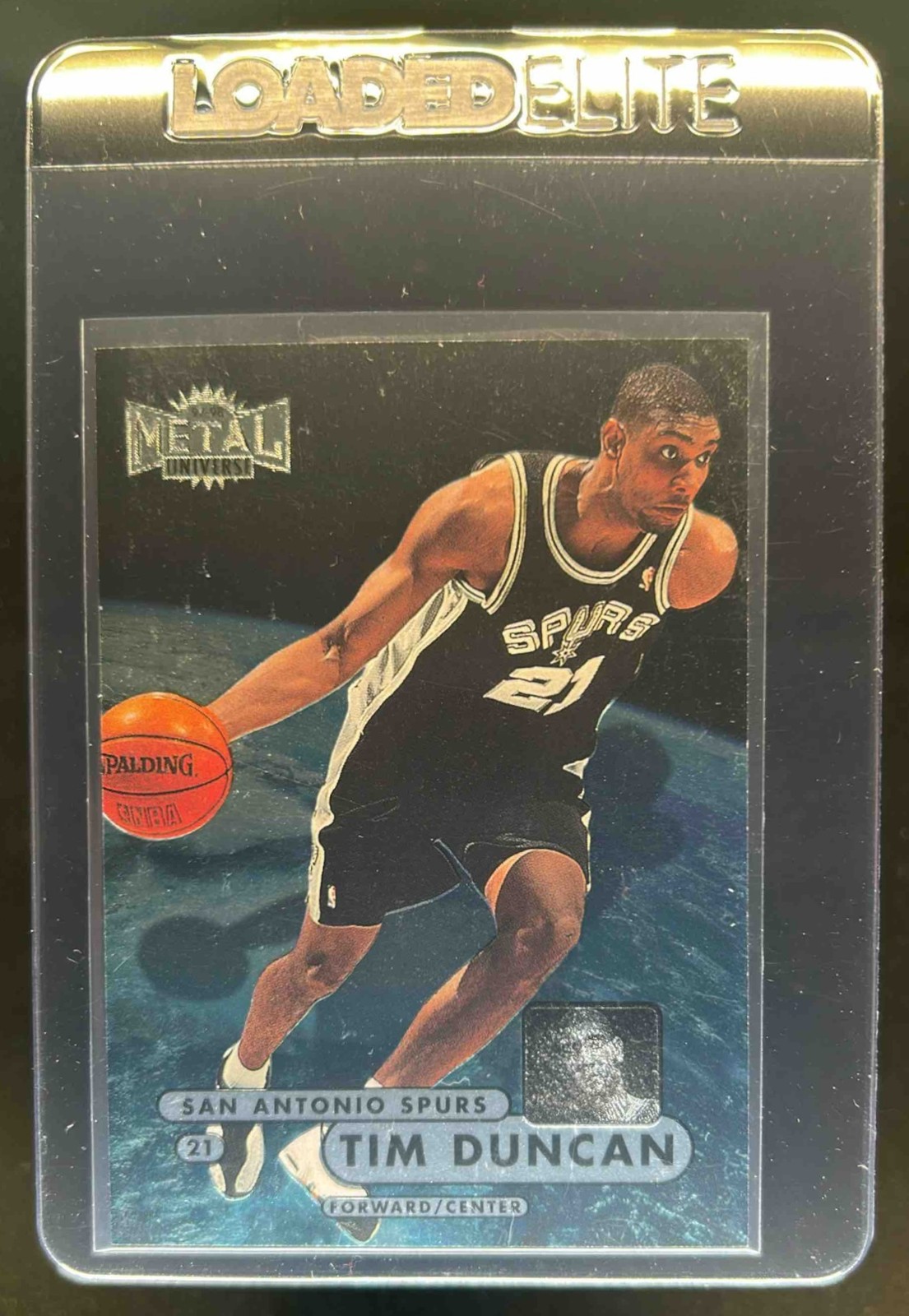 1997-98 Skybox Metal Universe Championship Tim Duncan Rookie RC #72 Spurs