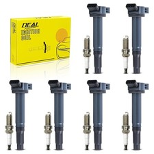 DEAL Set of 6 Ignition Coil Pack  Double Iridium Spark Plugs Compatible With...
