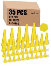 Yellow 35 Hydraulic Oil Service Plugs - Large Medium  Small Sizes - Multi Pack