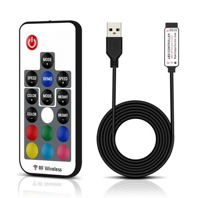 RF Wireless Remote LED Controller, 17 Keys Wireless Remote Control Dimmer, Mi...