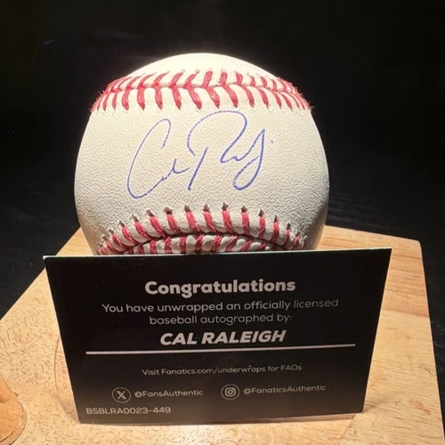Cal Raleigh Autographed Official MLB Baseball Fanatics Authentic