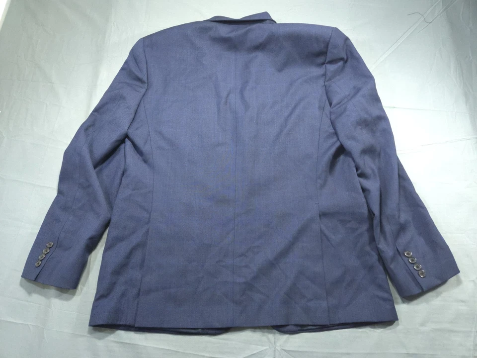 Ralph Lauren Blazer Mens 56L Blue Check Sport Coat Jacket Stretch Wool Plaid - Image 2 of 4