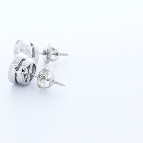 2.05ct E SI1 Round Earth Mined Certified Diamonds Yellow Gold Classic Earrings - Picture 4 of 12