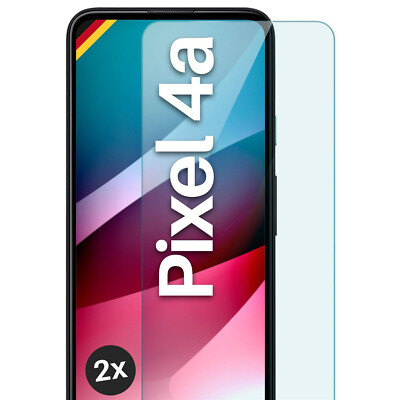 2x Echt Glas für Google Pixel 4a Panzerfolie HD Hartglas Premium Displayschutz