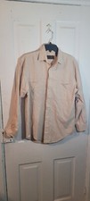 Eddie Bauer Vntg Mens Small Seattle Wa Long Sleeve Tan Dress Shirt Made In U.S.A