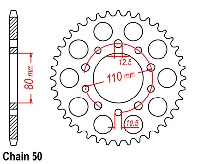 NEW JT REAR STEEL HONDA SPROCKET 40T JTR1334.40 VF750 MAGNA MAGNA DELUXE - Foto 3 di 3