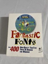 Fantastic Fonts 400 TrueType Borders Windows 1993 Expert Cd-rom Software. Box