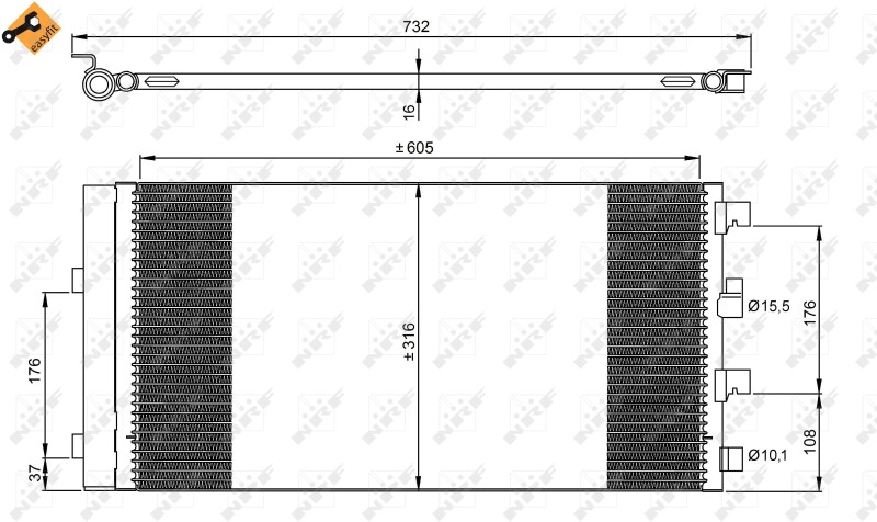 NRF 35969 Condenser, air conditioning for DACIA,RENAULT