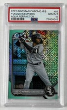 Yoelqui Cespedes 2022 Bowman Chrome Mega Box Aqua Mojo Refractor 166/225 PSA 10