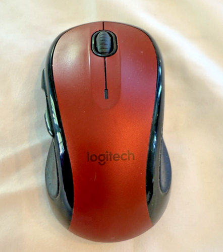 Logitech M510 Full-size Wireless Mouse with Laser-grade Tracking Black Red WORKS - Bild 2 von 4