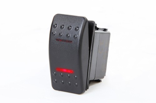 MARINE BOAT TRUCK ROCKER SWITCH ON-OFF-ON SPDT 2 RED LED 4 PIN CAR RV MOTORCYCLE