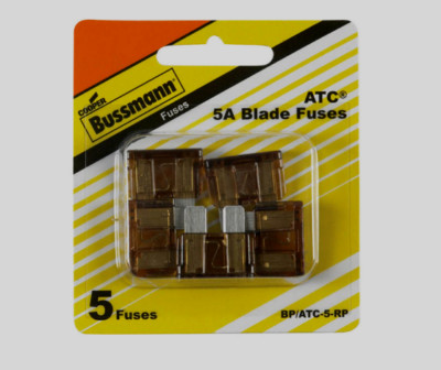 Bussmann Buss 5 amps 32V ATC Automotive 0.8'' Blade Fuse 5pk BP/ATC-5-RP NEW!!!!!