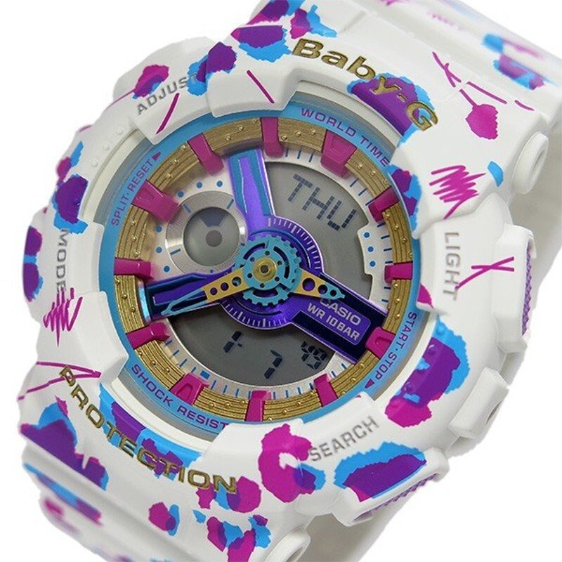 Casio Baby-G Lavender Watch with Colorful Accents BA110AH-6A | BABY-G ANALOG DIGITAL Purple | CASIO main image 3