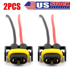 H11 Wire Pigtail Female Head Light Two Harness Low Beam Bulbs Connector Repair
