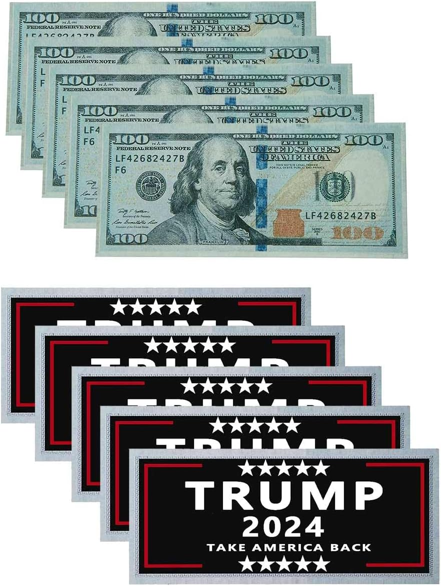100 Pack Trump 2024 100 Dollar BillsTrump 100 Dollar Bills Prank Money Bills 20