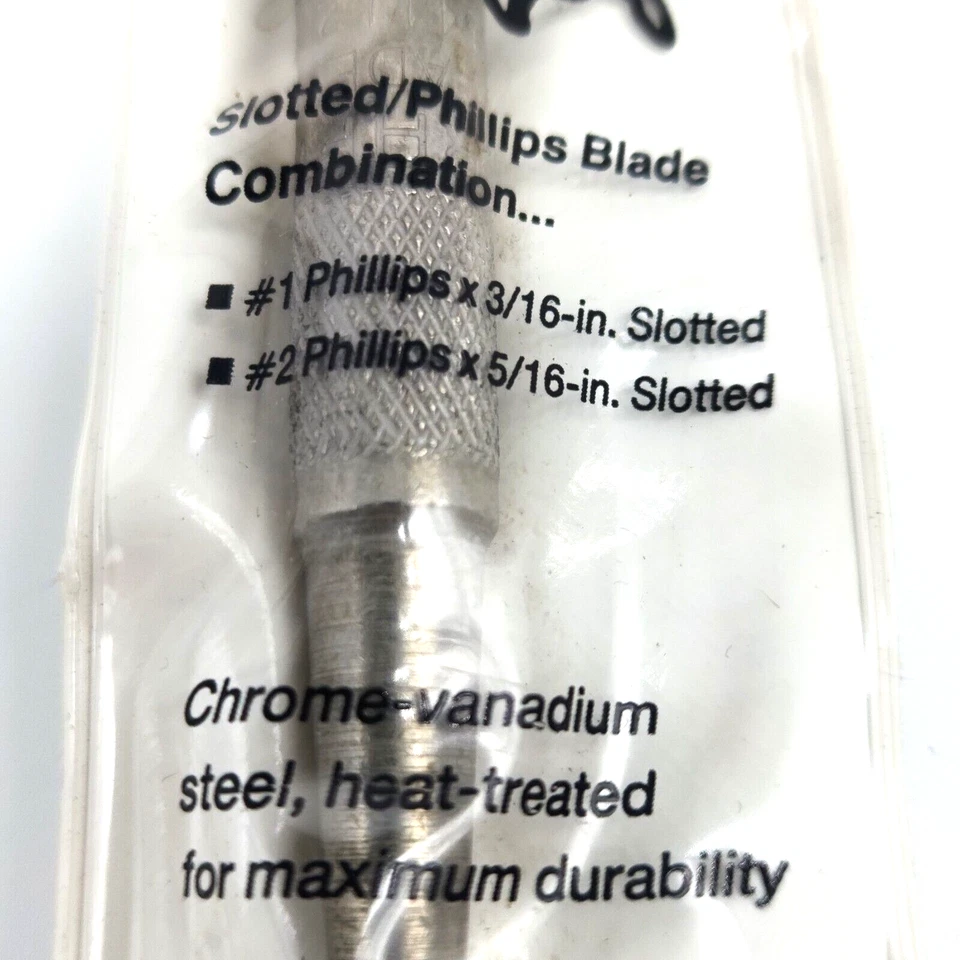 Destornillador Desplazado Artesano Vintage 4-1 Ranurado/Phillips CON BOLSA 4112 EE. UU. Foto 3 de 4