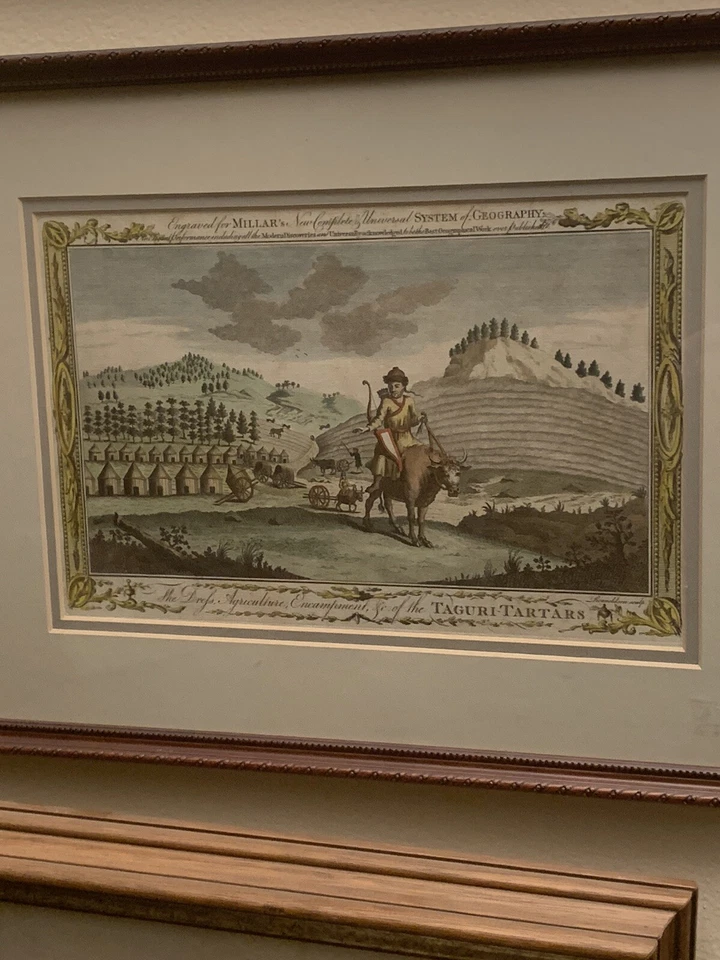 TAGURI-TÁRTAROS 1782 GRABADO ANTIGUO GRABADO COLOR GRABADO Foto 3 de 3