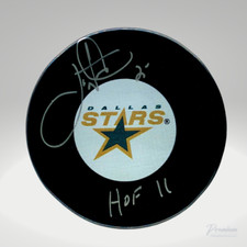 JOE NIEUWENDYK Dallas Stars Autographed Puck w/HOF 11