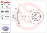 2X Brembo 08.4177.10 Bremsscheibe FüR Audi Seat Vw